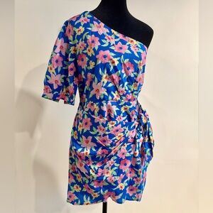 NWT Lulus Tropical One Shoulder Dress Size M